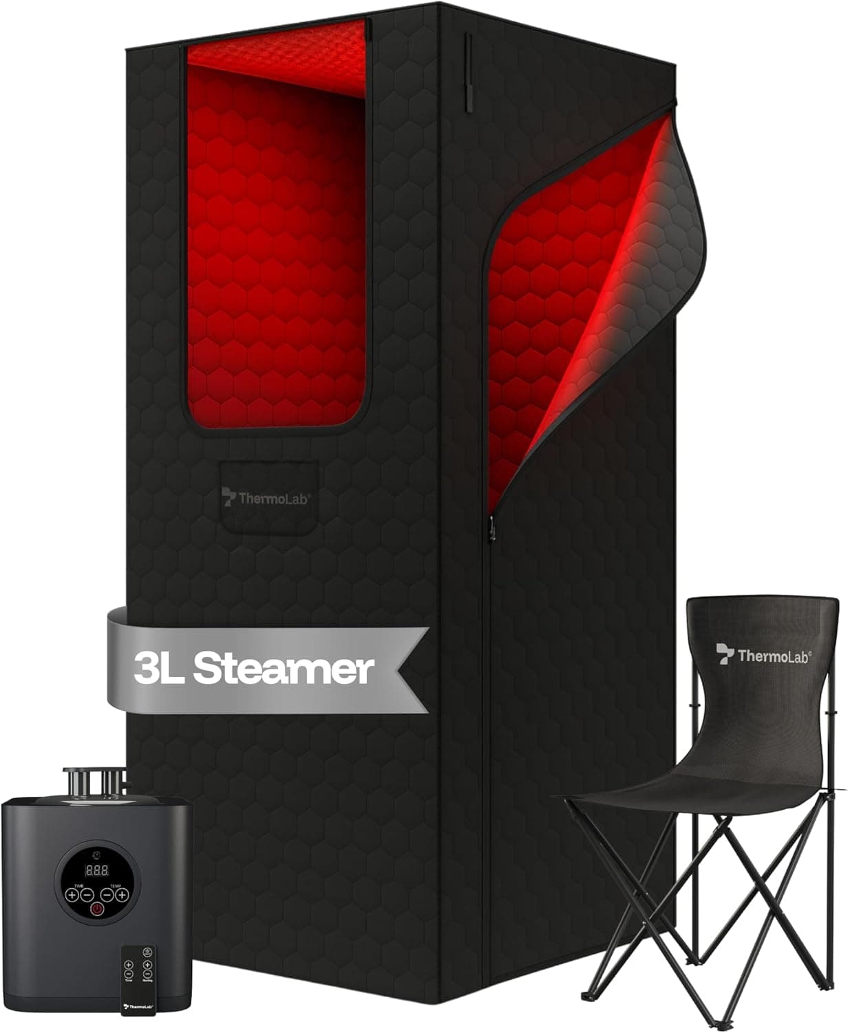 ThermoLab 6FT steam sauna with infrared light