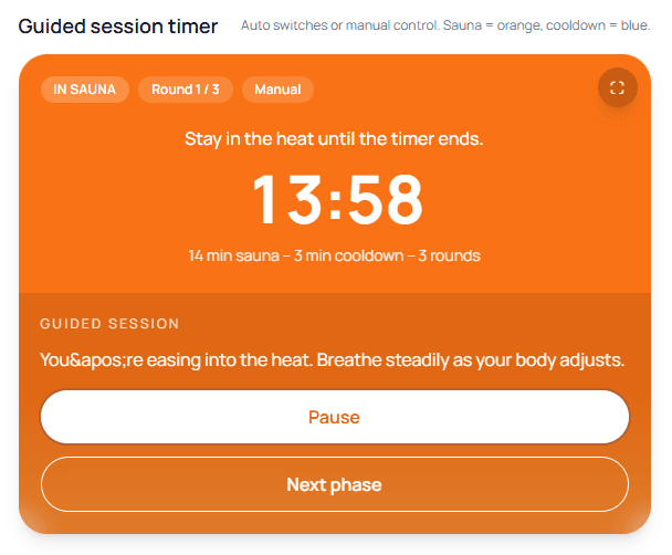 Sauna heat exposure
