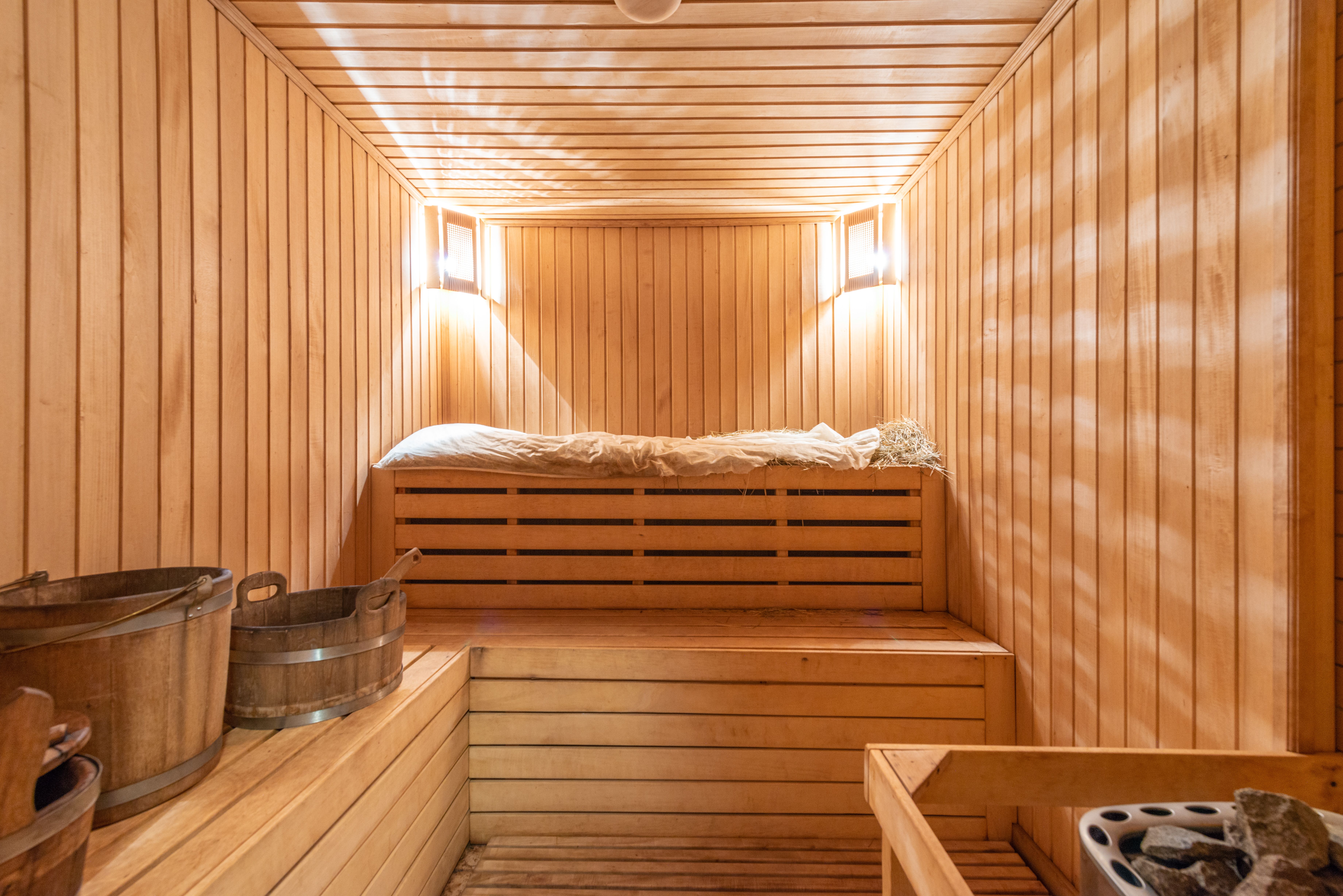 Calm sauna interior